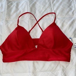H&M Women’s Red Bikini Top Size US 10 NWT